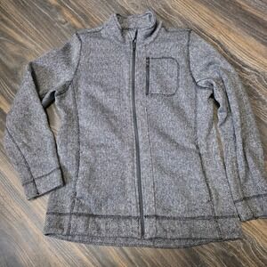 Andrew Marc Jacket Size XS Gray Thermal Full Zip Mock Neck Sweatshirt Active